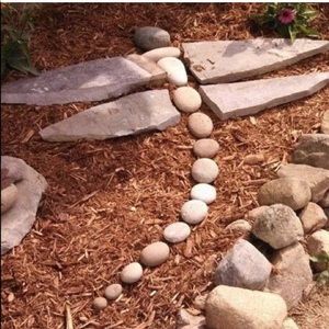 Dragonfly Rock Art, made of stones/rock.